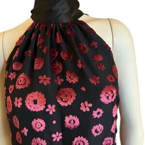 Ramy Brook “Pam” Velvet Burnout Halter Top size Small